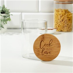 Банка для хранения сыпучих продуктов и круп Cook with love, 600 мл