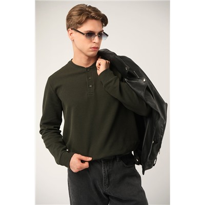 Мужской лонгслив на пуговицах Happyfox