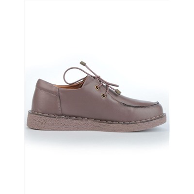 01-D7583-6 BROWN Ботинки демисезонные женские (натуральная кожа)