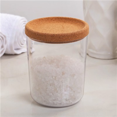 Ёмкость для сыпучих продуктов, 300 мл, d=8 см, h=10,2 см, пластик, прозрачная