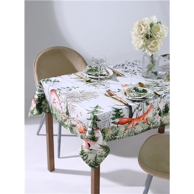 Кухонный набор «Этель. Пасха в лесу»: скатерть 148×112±2 см с ГМВО, салфетка 40×40 см - 4 шт.