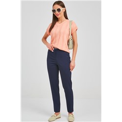 Брюки классические синие с карманами