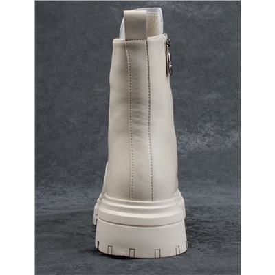 04-M3-886 BEIGE Ботинки зимние женские (натуральная кожа, натуральный мех)