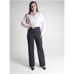 Женские брюки зима Трубы костюмные синяя клетка