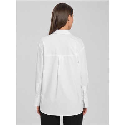 Блузка белая с потайной застёжкой