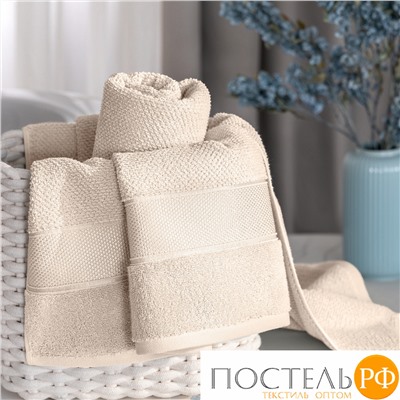 PRIME PRIVE ОТИЛИЯ экрю К-т Полотенец, 50x100-1/70х140-1, 2 пр., 100% хлопок, 500 гр/м2