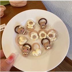 Детские резинки для волос с фигурками 10 шт. АССОРТИ №2