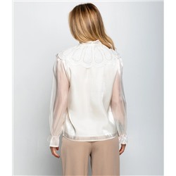 Блуза #КТ971, кремовый