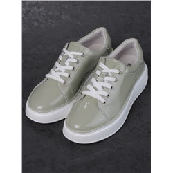 05-PDD215-3 GRAY GREEN Кроссовки женские (натуральная кожа)