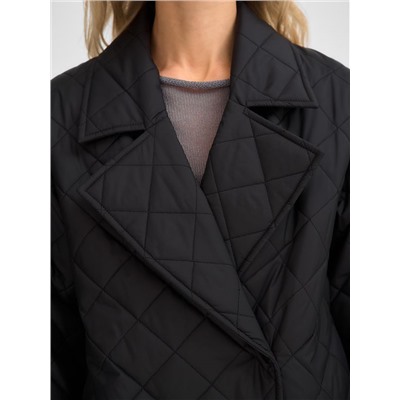 Плащ утепленный черный