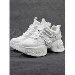 03-9D-1 WHITE Кроссовки женские (натуральная кожа, искусственная кожа)