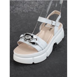 08-PED129-1 WHITE Босоножки женские (натуральная кожа)