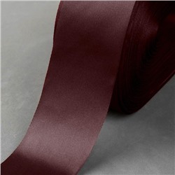Лента атласная, 50 мм × 100 ± 5 м, цвет бордовый