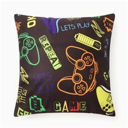Наволочка декоративная «Этель» Game, 40×40 см, велюр