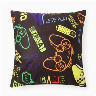 Наволочка декоративная «Этель» Game, 40×40 см, велюр