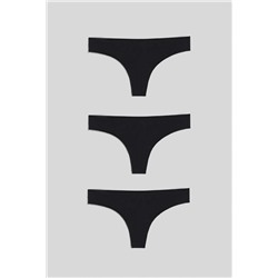 Трусы стринг женские 3 шт. Tricky черный Infinity Lingerie