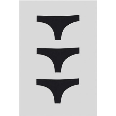 Трусы стринг женские 3 шт. Tricky черный Infinity Lingerie