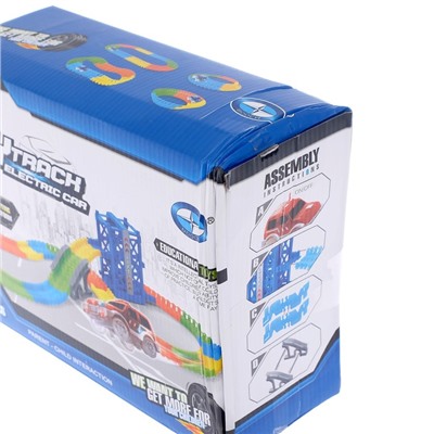 УЦЕНКА Автотрек «Магический Трек», гибкий, светится в темноте, 123 детали, лифт