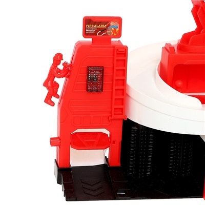 Уценка Парковка для машин «Пожарный участок», свет, звук, стреляет водой