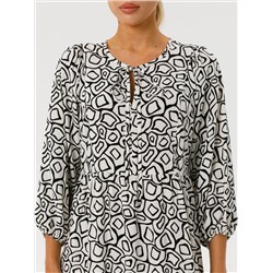 Платье ярусное с принтом