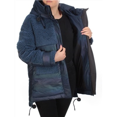 M - 2183 DARK BLUE Куртка зимняя женская MEAJIATEER (200 гр. био-пух)