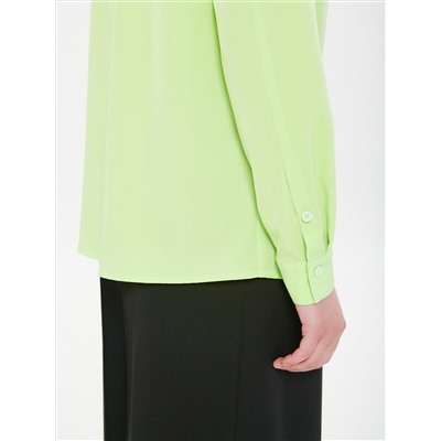 Блузка с потайной застёжкой лимонного цвета