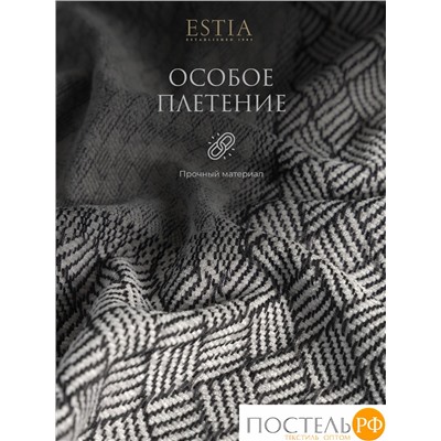 Estia НИКОЛЕТТ Плед сер. 140х180 см, 1 пр., 100% хлоп., 205 гр/м2
