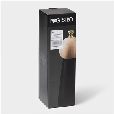 Мельница для специй Magistro Ollander, 22 см, чёрная