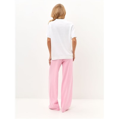 Брюки палаццо с карманами, Розовый