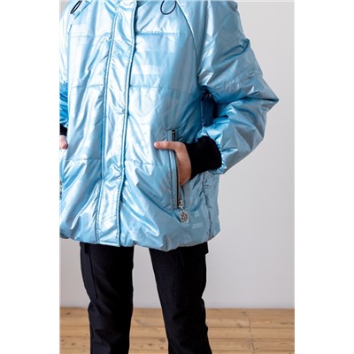 2120-S Куртка на синтепоне Голубой/134