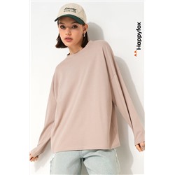 Женский лонгслив оверсайз Happyfox