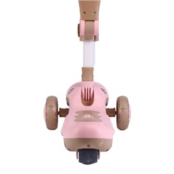 Самокат 3-х колесный SCOOTER Дино / 8101 /уп 8/ розовый