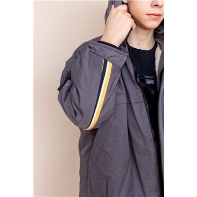 1973 Куртка для мальчика. Серый/9(140)