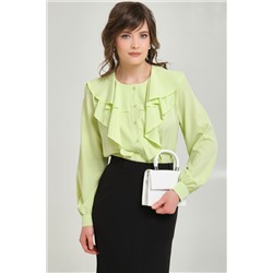 Блузка с воланами в лимонном цвете