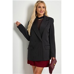 Жакет чёрный в полоску