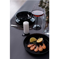 Набор посуды Magistro La palla, 7 предметов: тарелка d=23 см, 2 тарелки d=23.2 см, 2 тарелки 1000 мл, 2 салатника 1000 мл, фарфор, чёрный