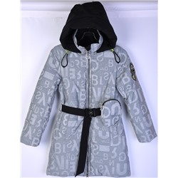 2107 Пальто на синтепоне Серый/140