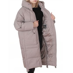 6615 BEIGE Пальто зимнее женское (200 гр. холлофайбер)