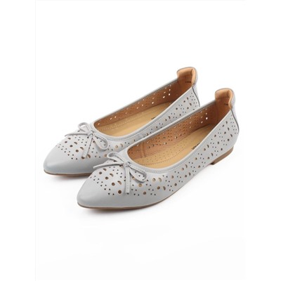 06-7388-66V GRAY Туфли летние женские "Лодочки" (натуральная кожа)