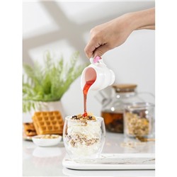 Стакан с двойными стенками Magistro «Дуо», Ананас, 250 мл, 8.5×8.5×9 см, стекло, прозрачный