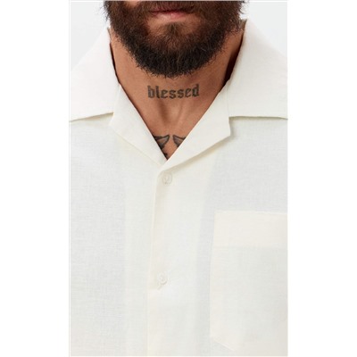 Рубашка к/р лен F611-0423 white