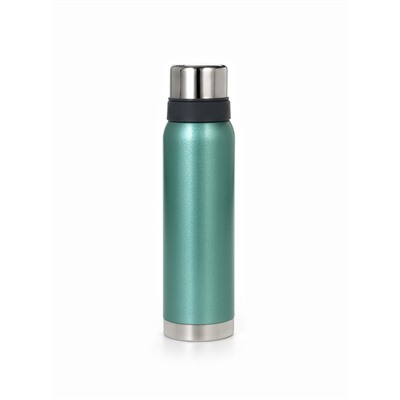 Термос Мастер К, 1 л, 2 крышки-кружки, нержавеющая сталь, бирюзовый