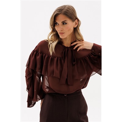 Блуза EOLA 2935 шоколад