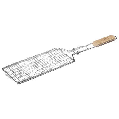 Решётка - гриль для рыбы maclay, 31x12 см, нержавеющая сталь, для мангала