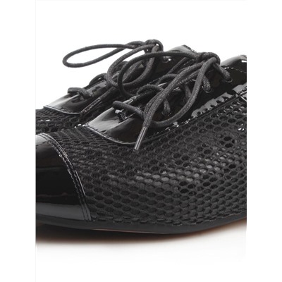 03-H17C-30AG BLACK Полуботинки женские (натуральная кожа)