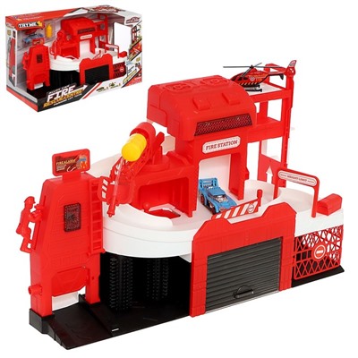 Уценка Парковка для машин «Пожарный участок», свет, звук, стреляет водой