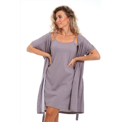 Пеньюар женский с сорочкой Флора 044