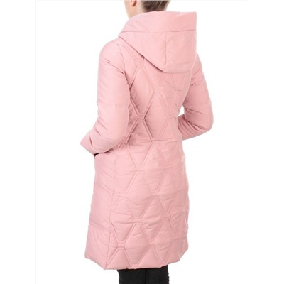 2158  PINK Пальто зимнее облегченное  женское YINGPENG (150 гр .холлофайбер)