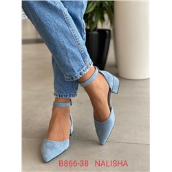 Nalisha B866-38Z Туфли женские св.син иск велюр