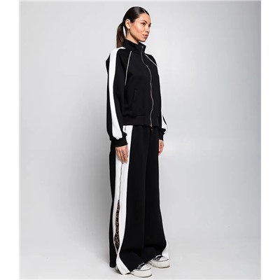 Спортивный костюм #КТ8003 (7), чёрный,леопардовый